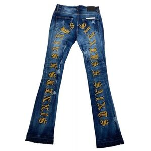 MEN FWRD DENIM & CO. SAINTS X SINNERS STACKED DENIM JEANS